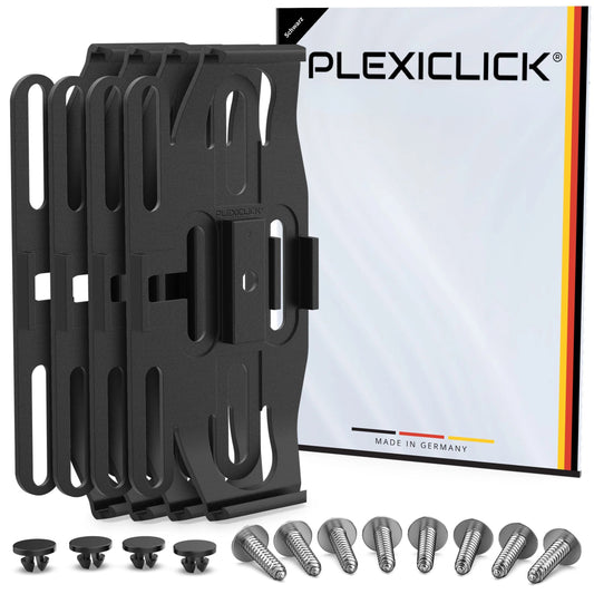 Plexiclick® V1 nosač registarskih pločica - crni